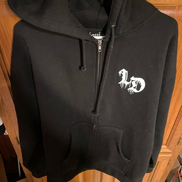 Liquid Death Black Mountain Water Hoodie Sweatshirt Murder Your Thirst Mens Sz L - Picture 8 of 11